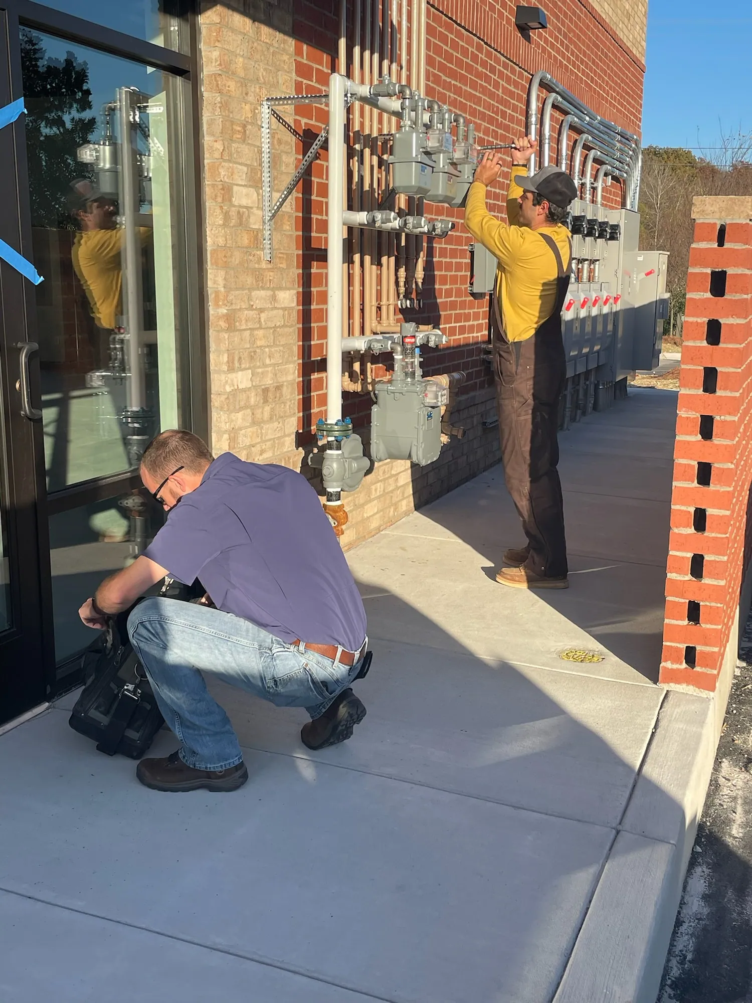 Music City Specialty Welding crew completing a commercial on-site installation